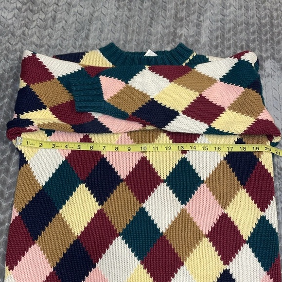 The Limited Vintage Argyle Ramie/Cotton Blend chunky sweater.  Heavyweight. M/L - Picture 7 of 12